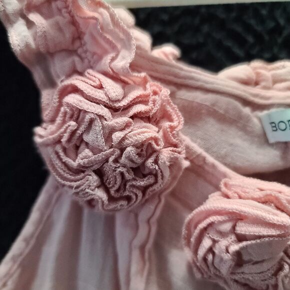 Body Central Womens Tank Top Pink Size Large 100% Cotton Stretch Floral - Picture 8 of 12